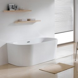 LAVITA CALDERA voľne stojaca vaňa 170 x 80 x 58 cm so sifónom Click-Clack biela lesklá