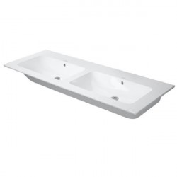 DURAVIT ME by Starck 130 x 49 cm dvojumývadlo s prepadom, biele, úprava WonderGliss 23361300001