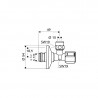 SCHELL rohový regulačný ventil Comfort s filtrom a so samotesniacim závitom ASAG easy, chróm, 054280699
