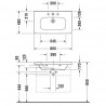 DURAVIT Dura Style nábytkové umývadlo 100 x 48 cm s prepadom, biele 2320100000