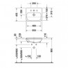 DURAVIT Dura Style polozápustné nábytkové umývadlo 55 x 44,5 cm biele 0375550000