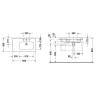 DURAVIT Dura Style nábytkové umývadlo 80 x 48 cm asymetrické, s prepadom, biele s úpravou Wonder Gliss 23268000001