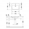 DURAVIT Dura Style zápustné nábytkové umývadlo 61,5 x 49,5 cm biele 0374620000