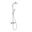 Hansgrohe Crometta sprchový systém Showerpipe 160 1jet Shoerpipe s termostatom biela/chróm 27264400