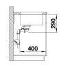 BLANCO ANDANO 340/180-U drez hodvábny lesk bez tiahla vanička vľavo 522979