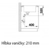 BLANCO ANDARO XL 6 S-IF Compact drez hodvábny lesk vanička vpravo 523001