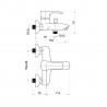 RUBINETA ARTIS-10/K nastenná vaňová s ručnou sprchou chróm 540035N