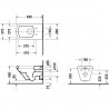 DURAVIT Dura Style závesná WC misa 37 x 62 cm s upevnením DURAFIX, biela 2537090000