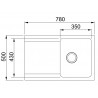 drez kuchynský FRANKE Tectonite OID 611-78 biela 780x500 mm 1140288585