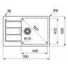 drez kuchynský FRANKE Tectonite Sirius S2D 611-78 XL biela 1430617615