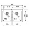 drez kuchynský FRANKE Tectonite Sirius S2D 620-86 biely 11430637160