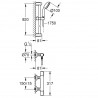 GROHE Precision Flow batéria sprchová termostatická so sprchovým setom Vitalio Go 100 chróm 34805000
