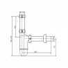 SANIT umývadlový sifón DN40 + odtokový ventil 5/4" so zátkou