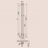 P.M.H. Rosendal radiátor kúpeľňový 115 x 1500 mm kartáčovaná nerez R2SS2