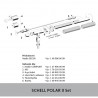 SCHELL ventil vonkajší nezámrzný POLAR II Set matný chróm 039970399
