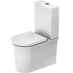 Duravit WHITE TULIP misa WC kombi 37 x 65 cm, Rimless, odpad VARIO, bez nádržky, bez sedátka, biela 2197090000
