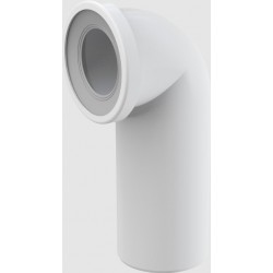 Alca - Dopojenie k WC koleno 90° s manžetou biele, A90-90