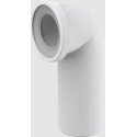 Alca - Dopojenie k WC koleno 90° s manžetou biele, A90-90