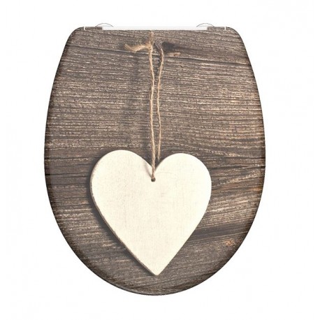 EISL sedátko WC Duroplast Soft Close Wood Heart 82377