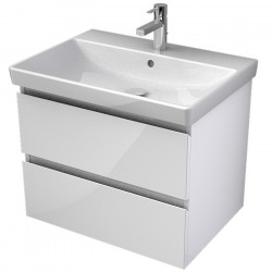 MYBATH MyVento skrinka pod umývadlo 65 cm 2-zásuvková k umývadlu Avento 65, biela vysoký lesk, MVE65Z2B01