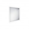 NIMCO zrkadlo podsvietené LED 19000 60 x 60 cm hliníkový rám ZP 19066