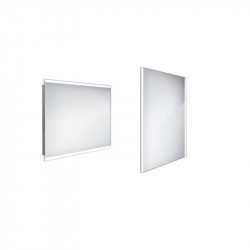 NIMCO zrkadlo podsvietené LED 12000 90 x 70 cm hliníkový rám ZP 12019
