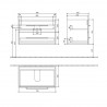 Villeroy & Boch AVENTO skrinka pod umývadlo, 760 x 520 x 447 mm, 2 zásuvky, Nordic Oak A89100VJ