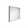 NIMCO zrkadlo podsvietené LED 13000 70 x 70 cm bez senzora hliník čierna ZPC 13077V-90