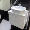 LAVITA FLORYDA závesná skrinka pod umývadlo 60 cm s 2-mi zásuvkami so SoftClose, biela lesklá lak