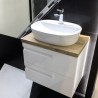 LAVITA FLORYDA závesná skrinka pod umývadlo 60 cm s 2-mi zásuvkami so SoftClose, biela lesklá lak