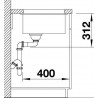 BLANCO SUBLINE 500-U čierna InFino bez excentra 525995