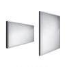 NIMCO zrkadlo podsvietené LED 13000V 120 x 70 cm čierny hliníkový rám ZPC 13006-90