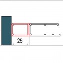 SANSWISS DIVERA rozširovací profil 25 mm pre sprchové dvere a bočné steny, aluchróm AD221.50.2000