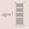 P.M.H. Marabu kúpeľnový radiátor 600 x 1815 mm biela M6W