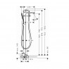 Hansgrohe Metris páková vaňová batéria voľne stojaca (k telesu z podlahy) chróm , 31471000