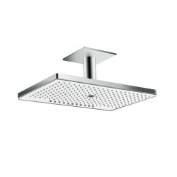 Hansgrohe Rainmaker Select 460 3jet EcoSmart stropná hlavová sprcha biela/chróm s vertikálnym ramenom 100 mm 24016400