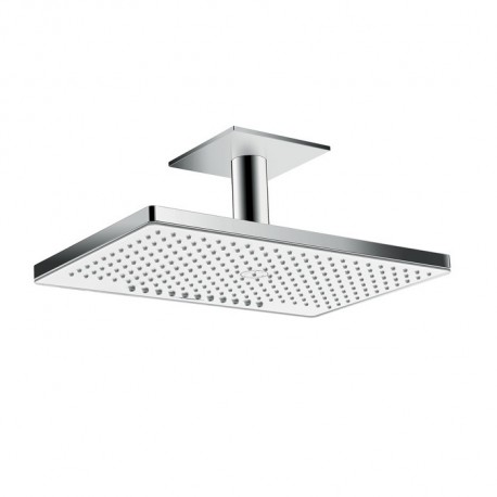 Hansgrohe Rainmaker Select 460 2jet EcoSmart stropná hlavová sprcha biela/chróm s vertikálnym ramenom 100 mm 24014400