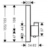 Hansgrohe ShowerSelect termostatická batéria pre 2 spotrebiče k telesu pod omietku matná čierna, 15763670