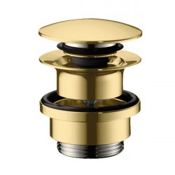 Hansgrohe umývadlový odtokový ventil 5/4" Push-Open kovový leštený vzhľad zlata, 50100990