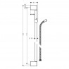 Hansgrohe Crometta sprchová tyč Unica 90 cm so sprchovou hadicou chróm, 27614000