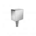 Hansgrohe Fixfit prípojka hadice Square so spätným ventilom chróm 26455000