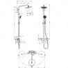 Hansgrohe Croma sprchový systém Showerpipe 220 1jet s termostatom chróm 27185000