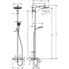 Hansgrohe Crometta sprchový systém S 240 1jet Showerpipe s termostatom k vani chróm, 27320000