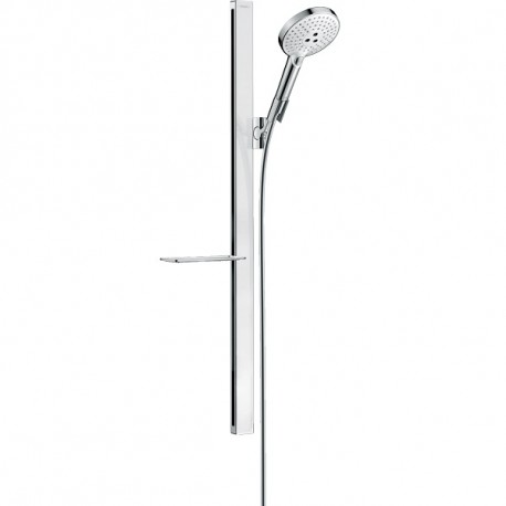 Hansgrohe Raindance Select S sprchový set 120 3jet s nástennou tyčou 90cm s poličkou biela/chróm, 27648400