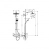 Hansgrohe Croma E sprchový systém Showerpipe 280 1jet so sprchovým termostatom chróm, 27630000