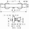 Hansgrohe Ecostat Comfort termostatická sprchová batéria na stenu chróm 1311600