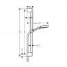 HANSGROHE Pulsify Select S sprchová sada 105 3jet Relaxation EcoSmart so sprchovou tyčou 65cm matná biela, 24161700