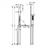 HANSGROHE Pulsify E 100 1jet EcoSmart+ sprchová sada s tyčou 90cm chróm 24381000