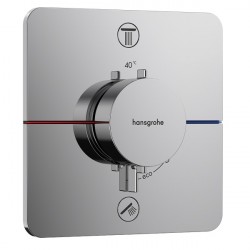 HANSGROHE ShowerSelect Comfort Q batéria vaňová podomietková termostatická pre 2 spotrebiče chróm 15583000