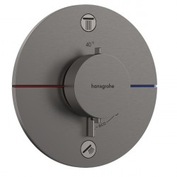 HANSGROHE ShowerSelect Comfort S batéria vaňová podomietková termostatická pre 2 spotrebiče kartáčovaný čierny chróm 15554340